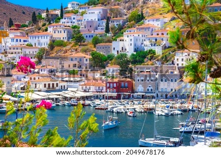 View of the amazing Hydra island, Greece. Stock fotó © 