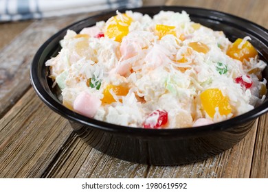 A View Of An Ambrosia Salad.