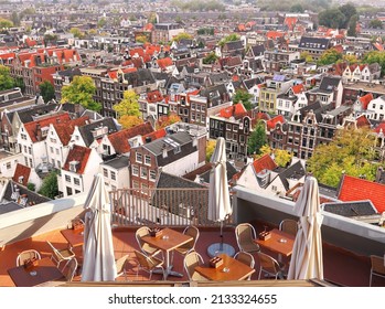 View Of Amsterdam City From Roof Cafe (Netherlands)