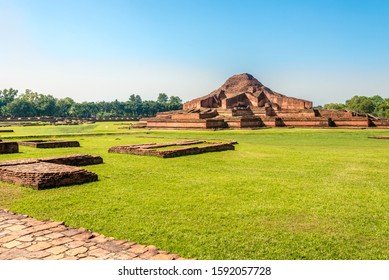 View At The Ancient Ruins Of Monastery Somapura Mahavihara In Paharapur, Bangladesh