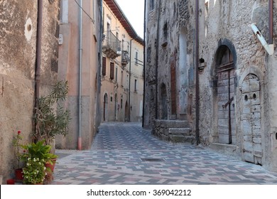 View of the ancient town - Corfinio, L'Aquila, Abruzzo, Italy