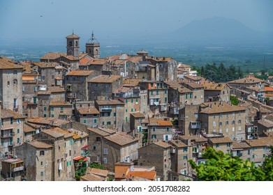 View Of The Ancient Village Of Caprarola, In Tuscia, Lazio, Italy