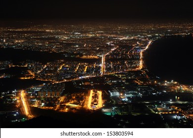 View Of Antalya From Tunektepe At Night.