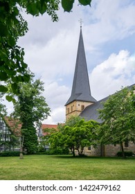 View of Apostelkirche ("Apostles Church") in Guetersloh, NRW, Germany