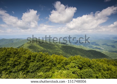 View of Appalachian mountains in north Georgia, USA.