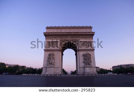 View of the arc de triumph, Paris, France,