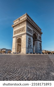 View of the Arch of Triumph in Paris City - Shutterstock ID 2318171893