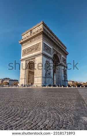 View of the Arch of Triumph in Paris City