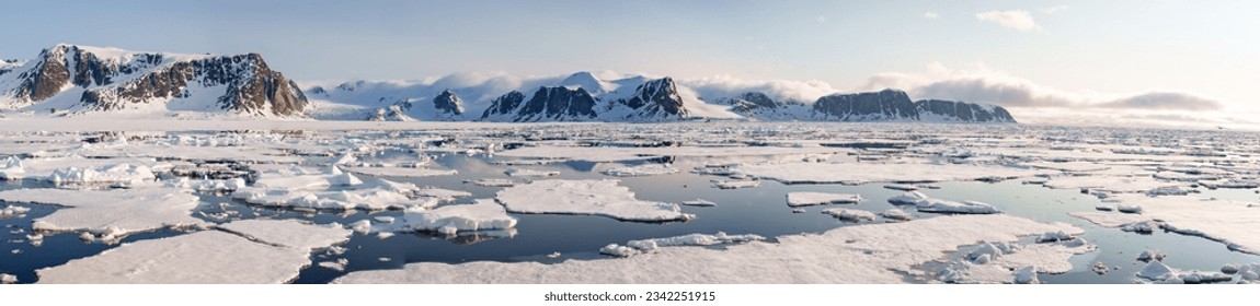 View of arctic landscape in SValbard