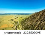 View of Area In West Yellowstone Montana Just Outside Yellowstone National Park from a Helicopter