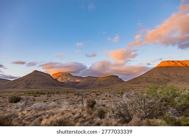 View of Arid desert landscape in the Karoo, South Africa