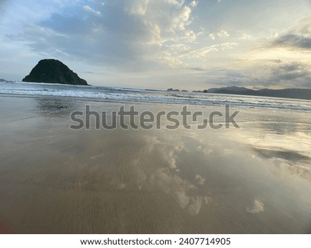 view around beach sunrise of eastjava indonesia