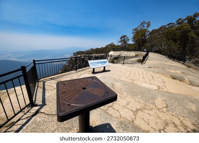 The view around Echo Point at Mt Buffalo on a summer's afternoon in the Victorian Alps, Australia