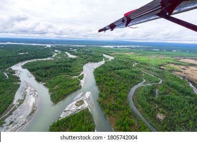 A View Around Talkeetna, Alaska From A Small Bush Plane.