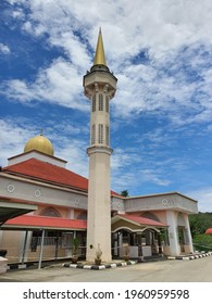 View Of Ar-Rahman Sultan Haji Ahmad Shah Mosque In Kampung Gua, Padang Tengku, Pahang, Malaysia.