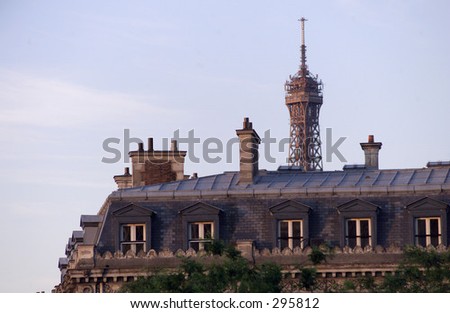 View of an array of windows on an ornate building, Paris, France,
