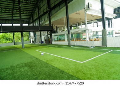 View Of The Artificial Grass Soccer Field