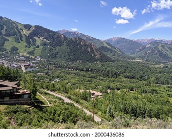 View Of Aspen And The Roaring Fork Valley From Hunter Creek Trail, Pitkin County, Colorado