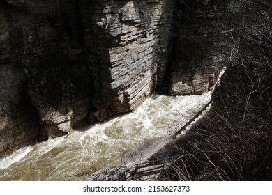 View Of The Ausable River At Ausable Chasm In Keeseville, New York