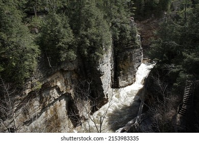 View Of The Ausable River At Ausable Chasm In Keeseville, New York