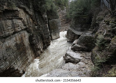 View Of The Ausable River At Ausable Chasm In Keeseville, New York