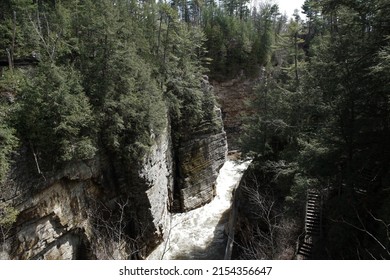 View Of The Ausable River At Ausable Chasm In Keeseville, New York