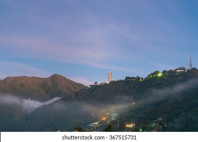 View Of Avila Mountain, At Night, Near Caracas, Venezuela