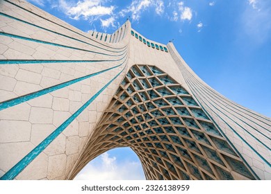 View of Azadi Tower Freedom Tower in Tehran, Iran.