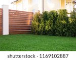 View of the back yard with trees and a flat lawn