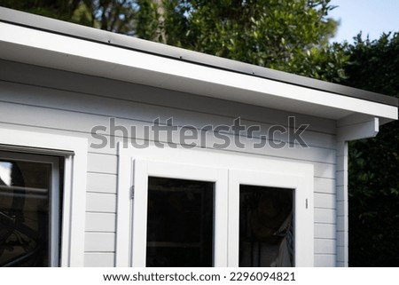 View of a backyard shed