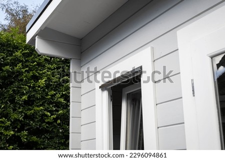 View of a backyard shed