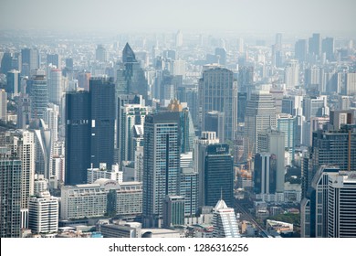  the view from the Baiyoke sky Hotel in the city of Bangkok in Thailand in Southeastasia.  Thailand, Bangkok, November, 2018 - Shutterstock ID 1286316256