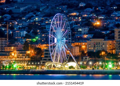 View of the Baku ferris wheel, Baku, Azerbaijan