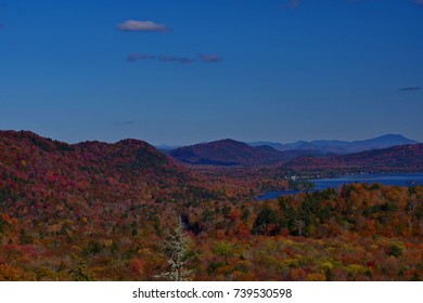 View From Bald Mountain In Old Forge, NY Adirondacks