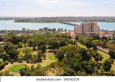 View of Bamako and the Niger River in Mali