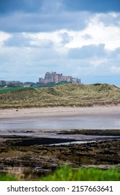 View Of Bamburgh Castle From The Beach.