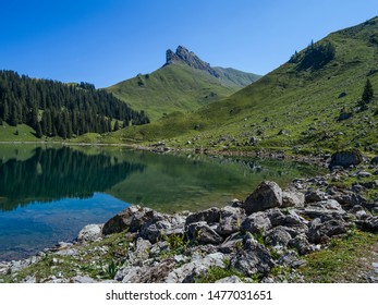 View of Bannalpsee, Bannalp, Nidwalden Switzerland.