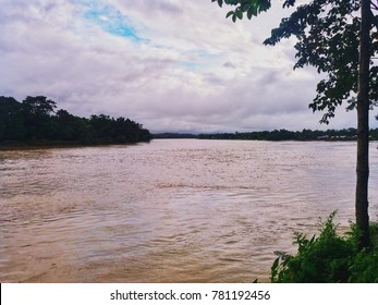 View Of Barak River Of Assam State Of India.