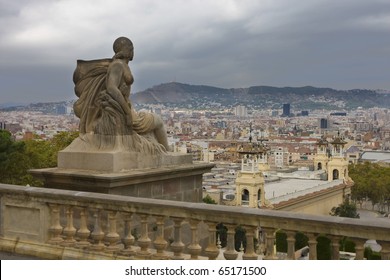 View To Barcelona From Museu Nacional D'Art De Catalunya