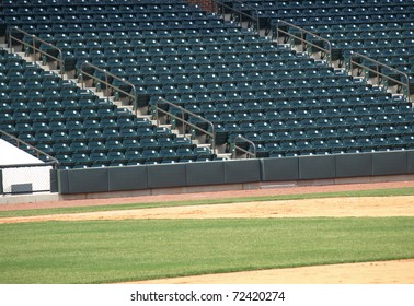 View of a baseball park before the crowd arrives