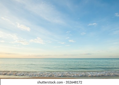 View Of A Beach Before Sunset In Thailand.