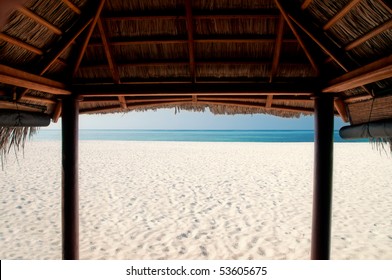 View From A Beach Cabana On The Maldives