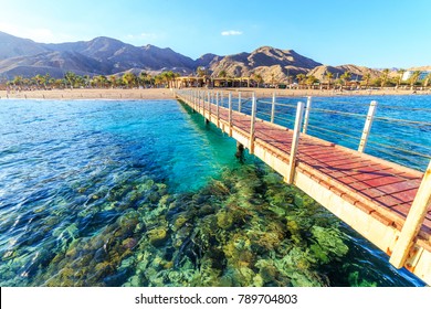 View Of A Beach In Eilat, Israel