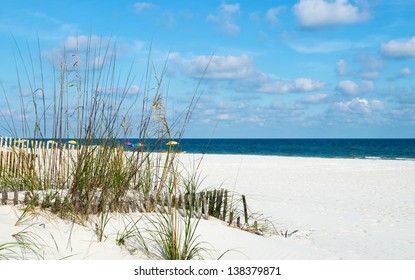 A View Of The Beach On The Alabama Gulf Coast.