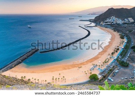 view of the beach Playa de Las Teresitas