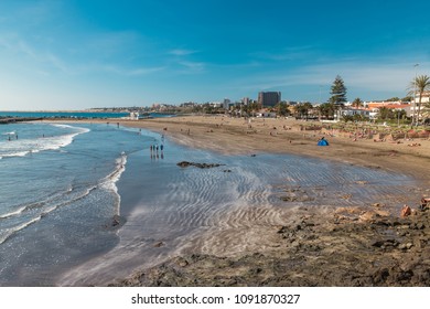 View Of The Beach Of San Agustin On Gran Canaria