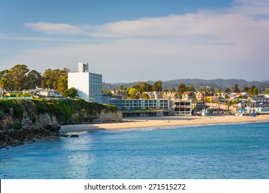 View Of The Beach In Santa Cruz, California.