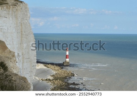 Similar – Image, Stock Photo Chalk cliffs with lighthouse