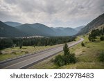 View of the Beartooth Highway just outside of Red Lodge, MT.