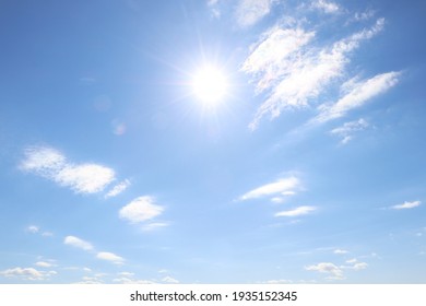 View of beautiful blue sky with white clouds